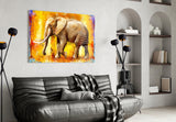 Elephant Glass Wall Art