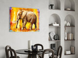 Elephant Glass Wall Art