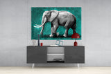 Elephant Glass Wall Art