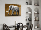 Elephant Glass Wall Art