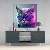 The Cat Glass Wall Art  || Designers Collection