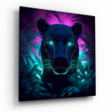 Neon Panther || Designer -Sammlung Glasbild