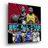 Arte de pared de vidrio de NBA All Star