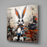 Rabbit Glass Wall Art