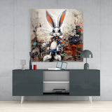 Rabbit Glass Wall Art