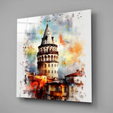 Galata Tower Glass Wall Art