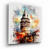 Galata Tower Glass Wall Art