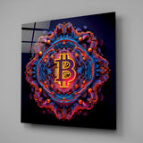 Bitcoin Glass Wall Art