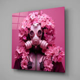 Flower Mask Glass Wall Art