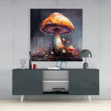 Mushroom Glass Wall Art|| Designer's Collection