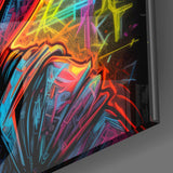 Neon Mickey Glass Wall Art|| Designer's Collection