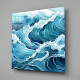 Waves Glass Wall Art|| Designer's Collection