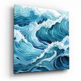 Waves Glass Wall Art|| Designer's Collection