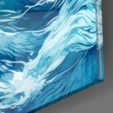 Waves Glass Wall Art|| Designer's Collection