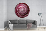 Ruby Helix Glass Wall Art