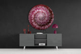 Ruby Helix Glass Wall Art