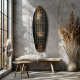 Golden Surf Reflection Glass Wall Art