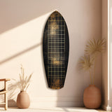 Golden Surf Reflection Glass Wall Art