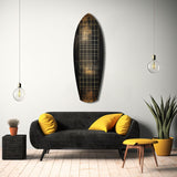 Golden Surf Reflection Glass Wall Art