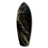 Golden Waves Glass Wall Art