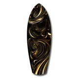 Golden Swirls Glass Wall Art