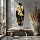 Golden Marilyn Monroe Glass Wall Art