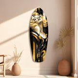 Golden Marilyn Monroe Glass Wall Art