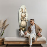 Cute Rabbit Glass Wall Art