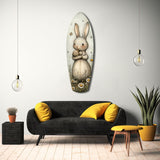 Cute Rabbit Glass Wall Art