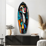 Cubist Muse Glass Wall Art