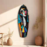 Cubist Muse Glass Wall Art