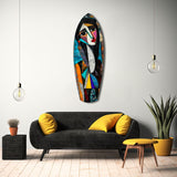 Cubist Muse Glass Wall Art