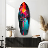 Dark City Glass Wall Art