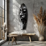 Graphite Woman Glass Wall Art