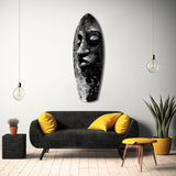 Graphite Woman Glass Wall Art