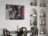 Cat Woman Glass Wall Art