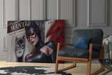 Cat Woman Glass Wall Art