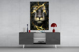 Lion Glass Wall Art