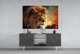 Lion Glass Wall Art