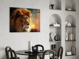 Lion Glass Wall Art