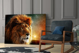 Lion Glass Wall Art