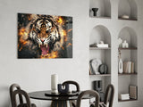 Anger of a Tiger Glass Wall Art