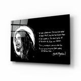 Arte della parete di vetro Parole di Bob Marley