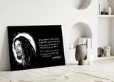 Words of Bob Marley Glass Wall Art