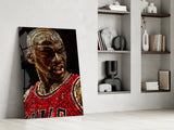 Michael Jordan Glass Wall Art