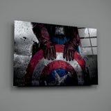 Captain America Glass Wall Art