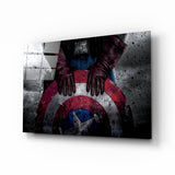 Arte de pared de vidrio de Capitano America