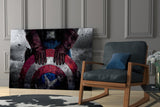 Captain America Glass Wall Art