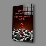 Don't Stop Glass Wall Art