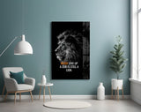 Lion Glass Wall Art